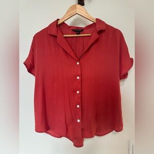 Banana Republic Red Button-Down Shirt